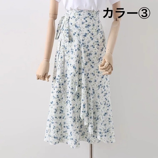 レディース スカート フレア フレアスカート ミモレ ロング アシンメトリー ドレープ ウエストリボン サイドスリット 大人可愛い きれいめ カジュアル 上品 アジアン こなれ感 ラフ ガーリー