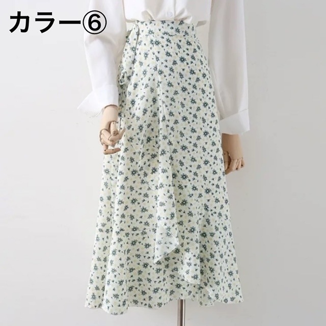 レディース スカート フレア フレアスカート ミモレ ロング アシンメトリー ドレープ ウエストリボン サイドスリット 大人可愛い きれいめ カジュアル 上品 アジアン こなれ感 ラフ ガーリー