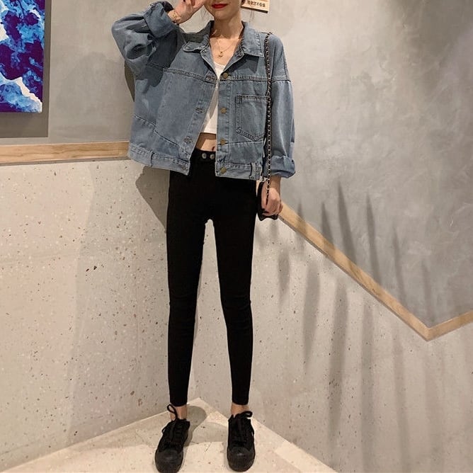 コート アウター ショート クロップ丈 ブルゾン ドロップショルダー デニム Gジャン ヴィンテージ風 切り替え 袖あり 長袖 ポケット付き アウター 羽織り 大人可愛い きれいめ シンプル lout コート アウター ショート クロップ丈 ブルゾン ドロップショルダー デニム Gジャン ヴィンテージ風 切り替え 袖あり 長袖 ポケット付き アウター 羽織り 大人可愛い きれいめ シンプル lout