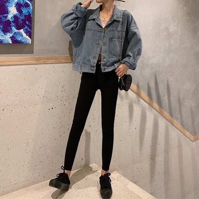 コート アウター ショート クロップ丈 ブルゾン ドロップショルダー デニム Gジャン ヴィンテージ風 切り替え 袖あり 長袖 ポケット付き アウター 羽織り 大人可愛い きれいめ シンプル lout コート アウター ショート クロップ丈 ブルゾン ドロップショルダー デニム Gジャン ヴィンテージ風 切り替え 袖あり 長袖 ポケット付き アウター 羽織り 大人可愛い きれいめ シンプル lout