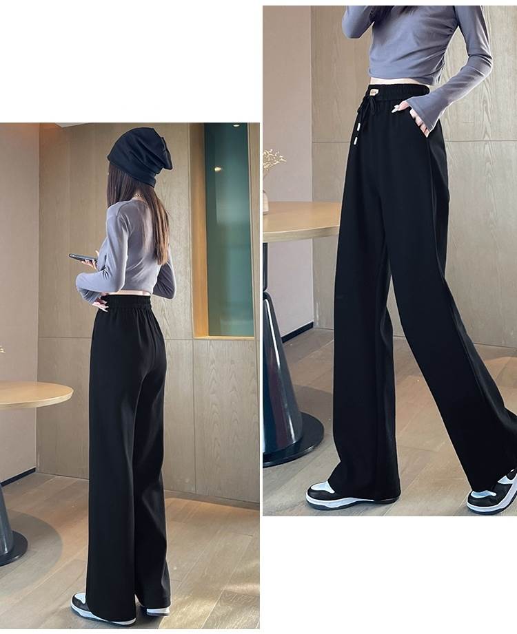 ボトムス パンツ 4色 ストレートパンツ レディース 個性的 ロング丈 ハイウエスト 無地 黒 白 茶色 ピンク S M L XL 2XL 大人可愛い シンプル カジュアル ラフ 存在感 無地 春 秋