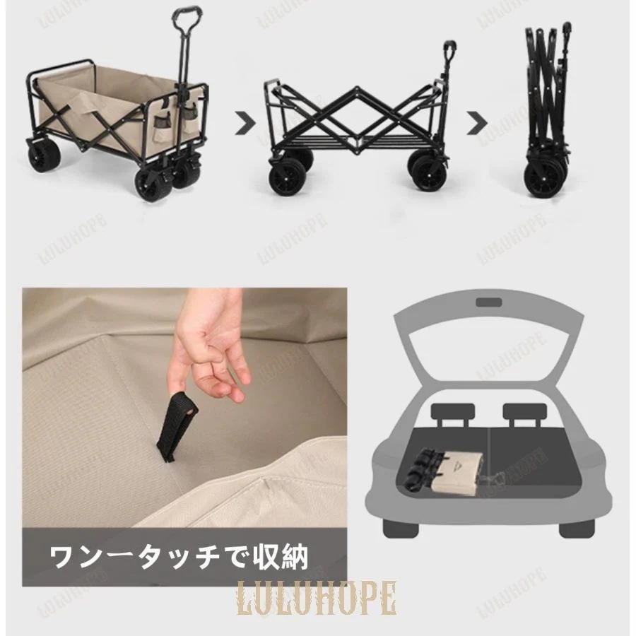 アウトドア用品大全キャリーワゴン アウトドアワゴン キャンプ カート ブレーキ付き大型タイヤ 耐荷重150kg 大容量124L 折り畳み アウトドア キャンプ レジャー BBQ 運動会 アウトドア用品大全キャリーワゴン アウトドアワゴン キャンプ カート ブレーキ付き大型タイヤ 耐荷重150kg 大容量124L 折り畳み アウトドア キャンプ レジャー BBQ 運動会