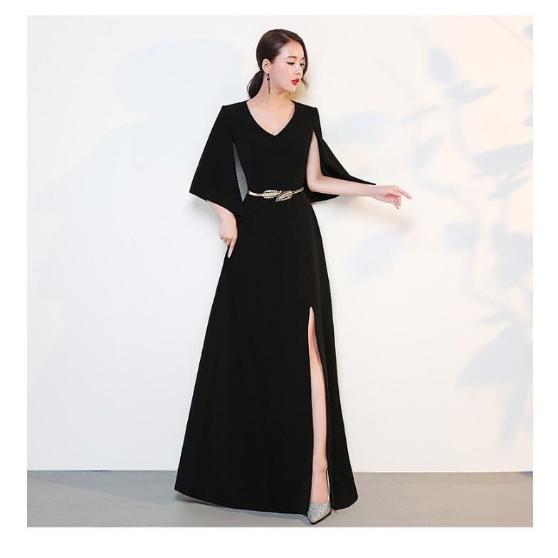 袖あり カラードレス ウエディングドレス ロングドレス 二次会 パーティードレス フォーマルドレス