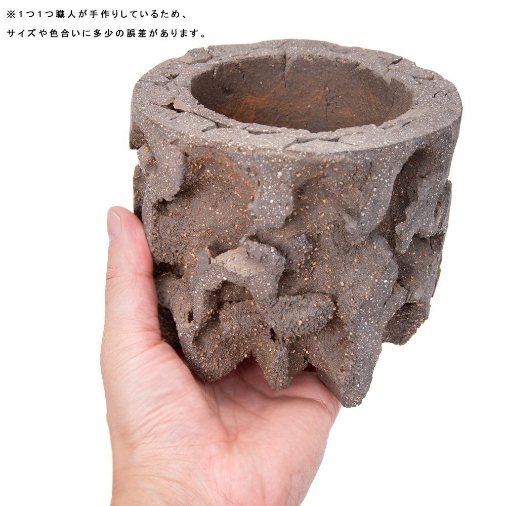 鉢 信楽焼 COM WORK STUDIO作 WBLL-3 CRC90―03―05―10―00 鉢 信楽焼 COM WORK STUDIO作 WBLL-3 CRC90―03―05―10―00