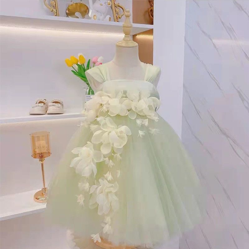 女の子プリンセスドレスベイビーサマードレスベビードレスドレスバースデー100周年グリーンケーキスカートふくらんでいるガーニッシュ 女の子プリンセスドレスベイビーサマードレスベビードレスドレスバースデー100周年グリーンケーキスカートふくらんでいるガーニッシュ