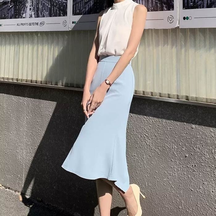 スカート レディース ボトムス 春服 夏服 マーメイドスカート ひざ丈 ミモレ丈 ブルー ブラック ジッパー ハイウエスト Aライン タイトスカート フレア ヘムスカート イレギュラーヘム エレガ スカート レディース ボトムス 春服 夏服 マーメイドスカート ひざ丈 ミモレ丈 ブルー ブラック ジッパー ハイウエスト Aライン タイトスカート フレア ヘムスカート イレギュラーヘム エレガ