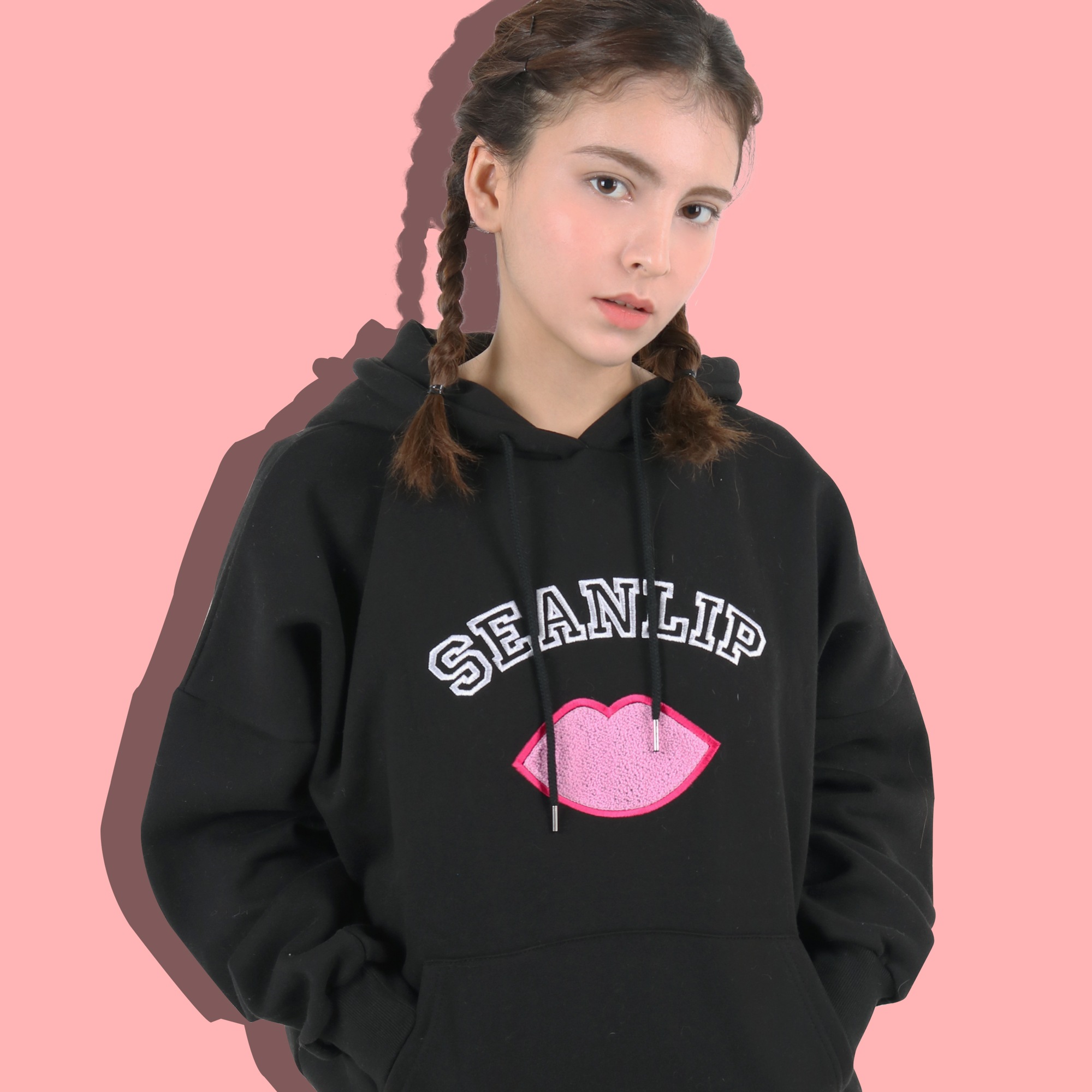 seanlipシーエンリップ フード付プルオーバーパーカー 3色 SNSで人氣 seanlipシーエンリップ フード付プルオーバーパーカー 3色 SNSで人氣