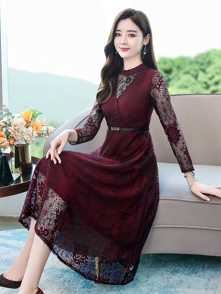 クーポン対象 年末セール 3色 ワンピース 長袖 春 秋 きれいめ Aライン ワンピドレス フレアスカート 膝下 ミモレ丈 ミディアム丈 Vネック Uネック ラウンドネック 送料無料 クリスマスギフト ギフトに最適 3色 ワンピース 長袖 春 秋 きれいめ Aライン ワンピドレス フレア