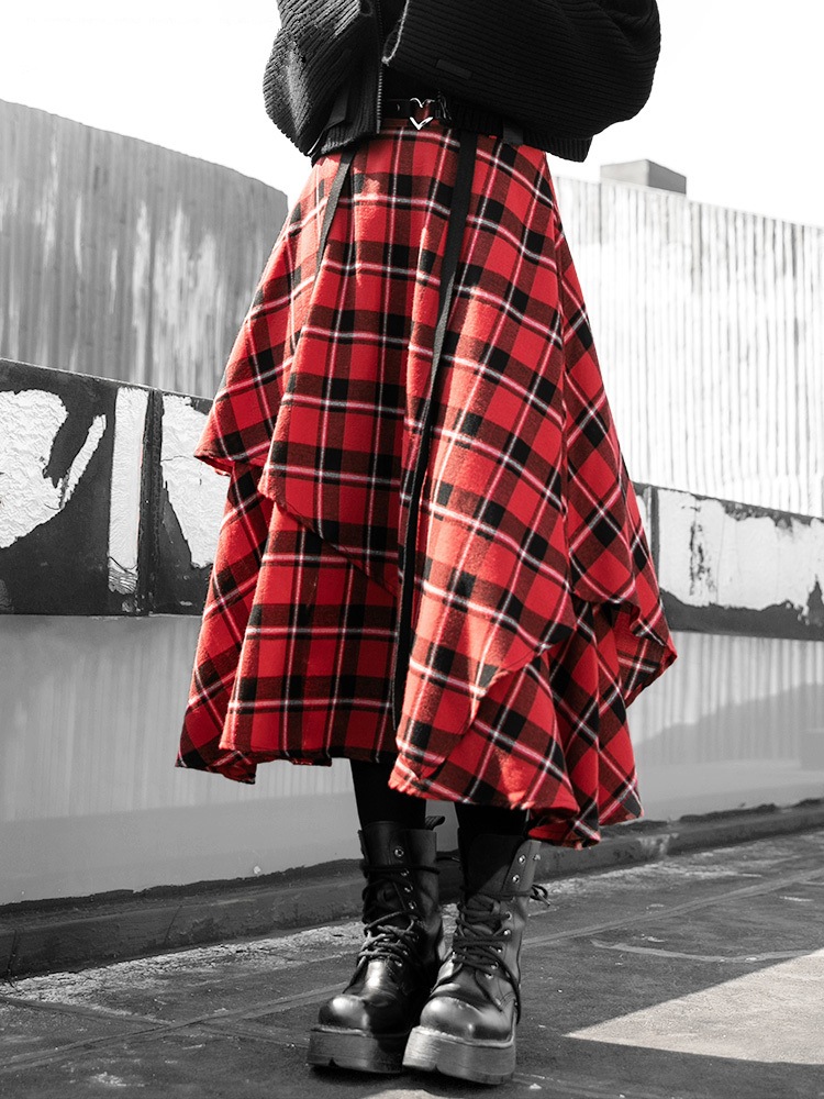 超激得新品 春夏 英国風 プレ : レディース服 ロング丈 チェック柄 大人気安い