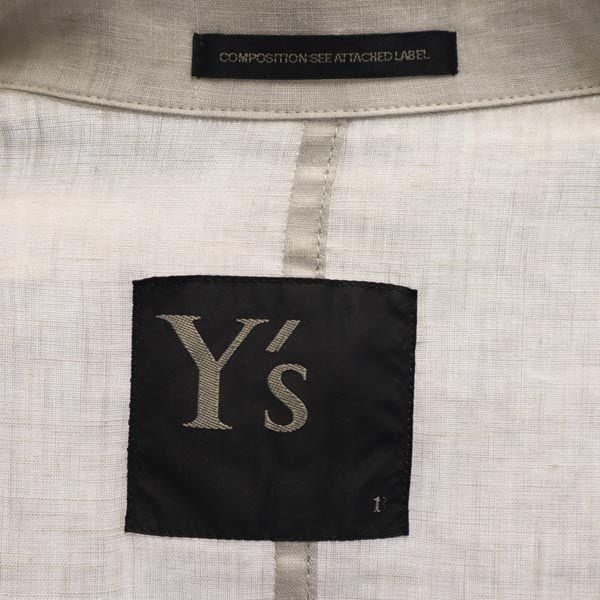 ワイズ 日本製 リネン テーラードジャケット 1 グレー Ys メンズ