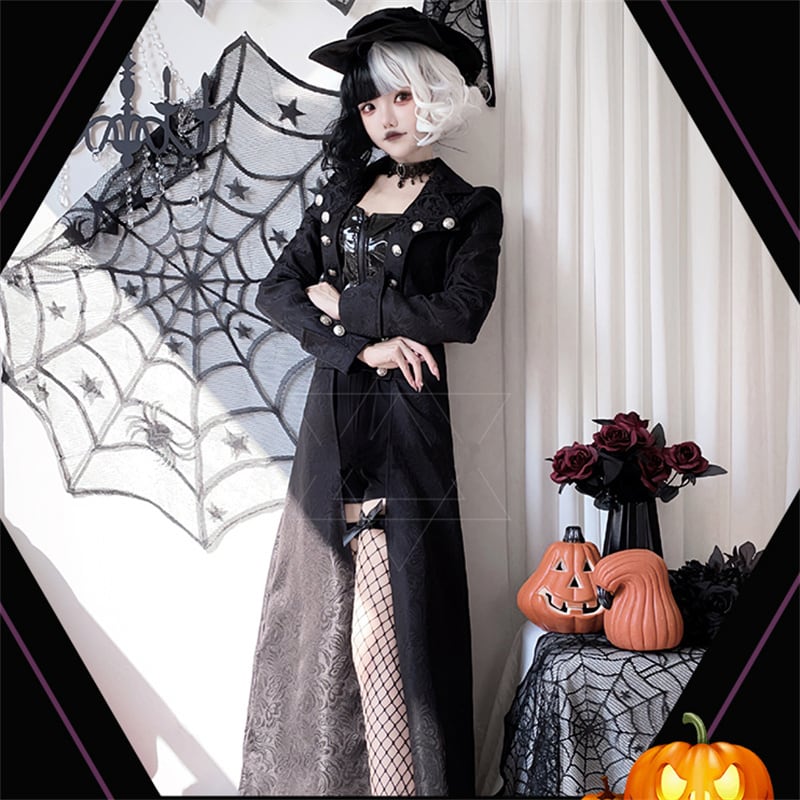 (3点セット)ハロウィン 暗黒系 コスプレ 魔女 仮装 学園祭 文化祭 制服 S M L XL 2XL セット (3点セット)ハロウィン 暗黒系 コスプレ 魔女 仮装 学園祭 文化祭 制服 S M L XL 2XL セット