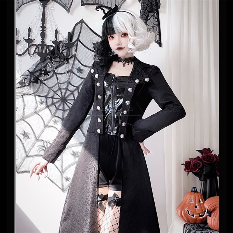 (3点セット)ハロウィン 暗黒系 コスプレ 魔女 仮装 学園祭 文化祭 制服 S M L XL 2XL セット (3点セット)ハロウィン 暗黒系 コスプレ 魔女 仮装 学園祭 文化祭 制服 S M L XL 2XL セット