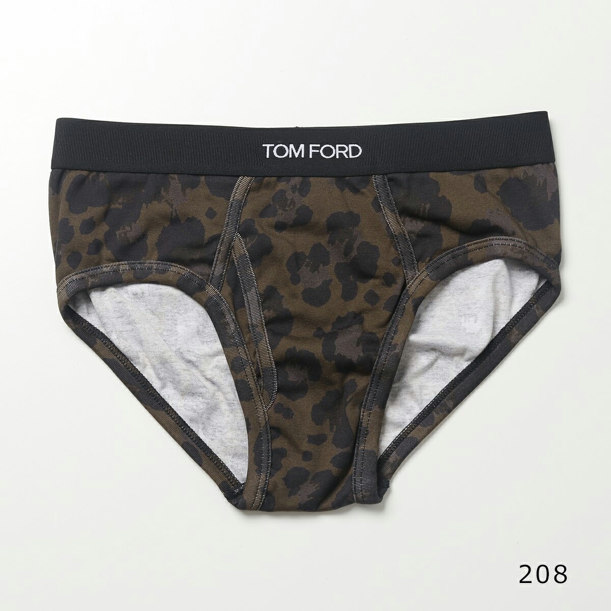 TOM FORD トムフォード ブリーフパンツ T4LC1 111 メンズ アンダーウェア コットン 下着 ロゴ レオパード ヒョウ柄 カラー2色【返品交換不可】