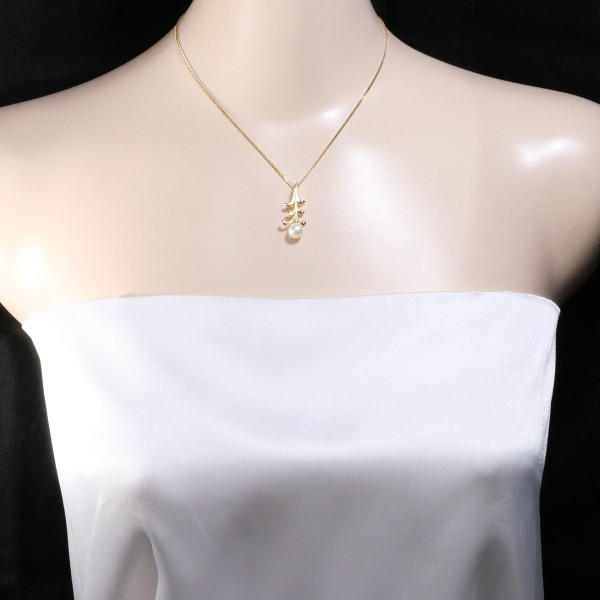 K18 18金 YG イエローゴールド ネックレス パール(真珠) 約40cm ジュエリー 中古 K18 18金 YG イエローゴールド ネックレス パール(真珠) 約40cm ジュエリー 中古