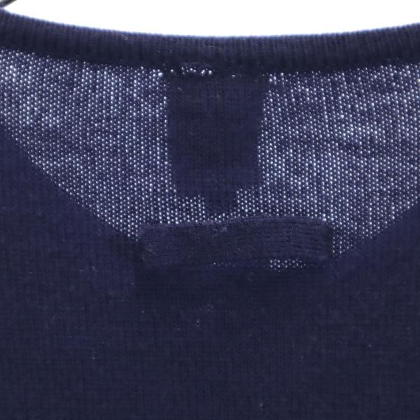 ウール 長袖 ニットカーディガン 48 ネイビー系 レディース ウール 長袖 ニットカーディガン 48 ネイビー系 レディース