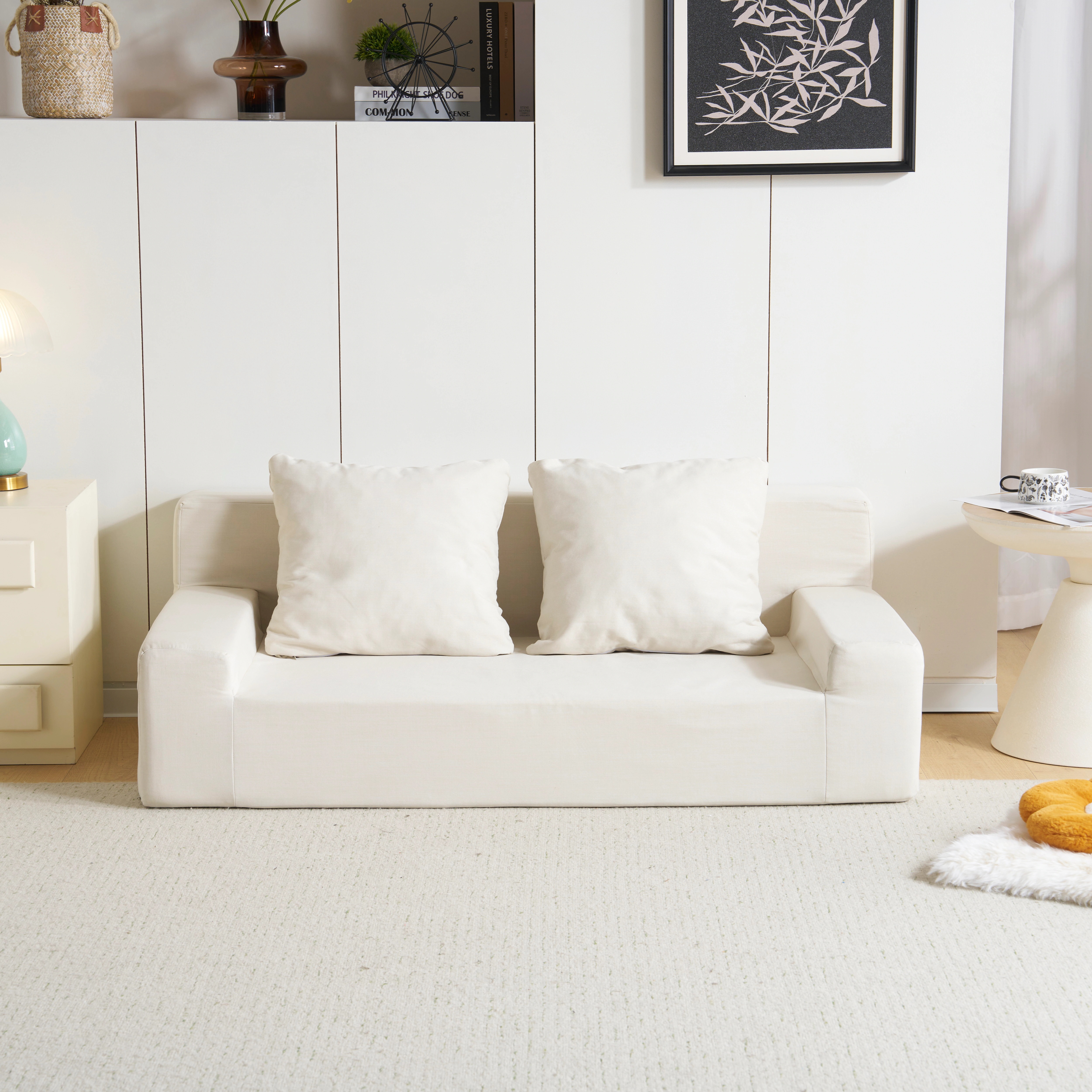 E662人掛けソファベッド フロアソファ コンパクト ローソファ こたつ用 ソファー 1人暮らし マルチに使える クッション付き 座椅子 1人掛け 完成品 運びに便利だ 軽いソファー 圧縮梱包 高反発 lonceng123.net