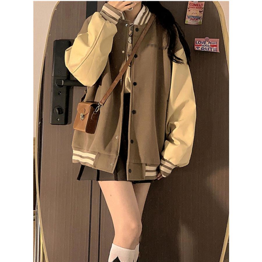 作韓レディーススタジャン野球服スタジアムジャンパージャケットジャンパーブルゾンカジュアル大きいサイズ学生通勤 作韓レディーススタジャン野球服スタジアムジャンパージャケットジャンパーブルゾンカジュアル大きいサイズ学生通勤