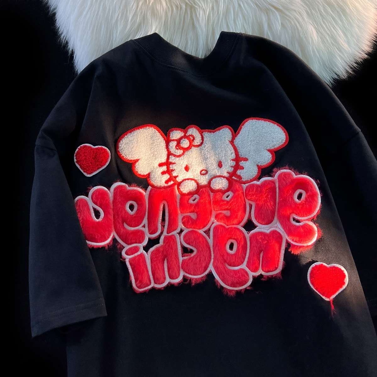 【2個買うと1個無料】ハローキティ半袖かわいい猫コットン半袖tシャツ女性用夏ゆったりカレッジ甘いカップル着用半袖トップ 【2個買うと1個無料】ハローキティ半袖かわいい猫コットン半袖tシャツ女性用夏ゆったりカレッジ甘いカップル着用半袖トップ