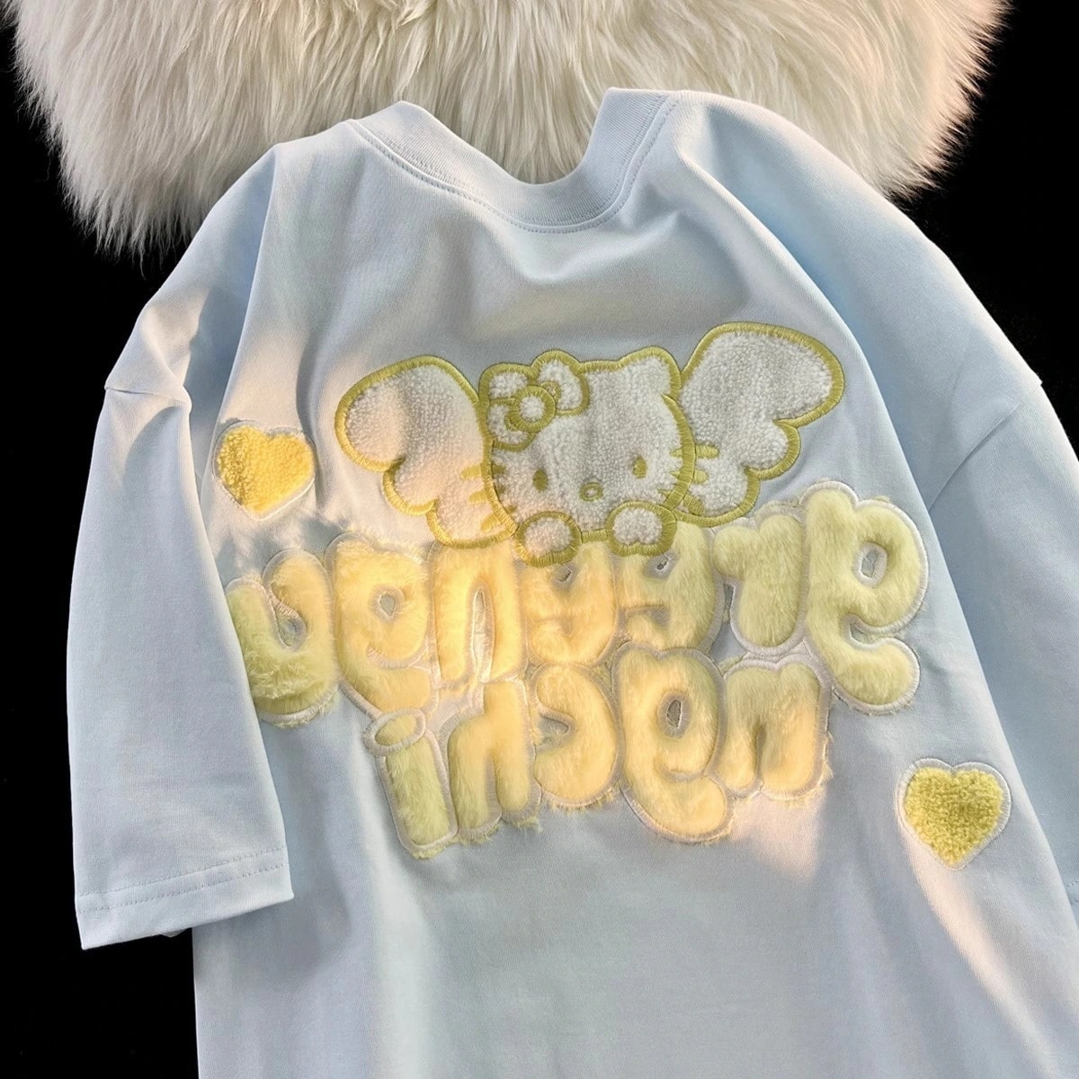 【2個買うと1個無料】ハローキティ半袖かわいい猫コットン半袖tシャツ女性用夏ゆったりカレッジ甘いカップル着用半袖トップ 【2個買うと1個無料】ハローキティ半袖かわいい猫コットン半袖tシャツ女性用夏ゆったりカレッジ甘いカップル着用半袖トップ