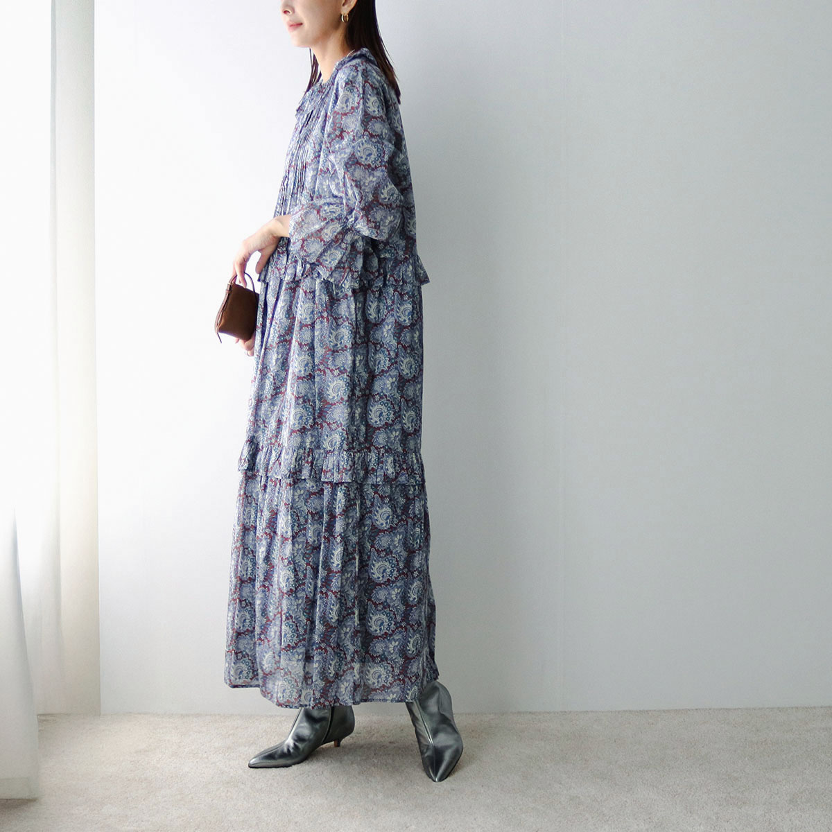 ne Quittez pas ヌキテパ ワンピース Cotton Organza Paisley Dance Frill Dress 010452WG3 レディース ペイズリー フリル ロング丈 ドレ ne Quittez pas ヌキテパ ワンピース Cotton Organza Paisley Dance Frill Dress 010452WG3 レディース ペイズリー フリル ロング丈 ドレ