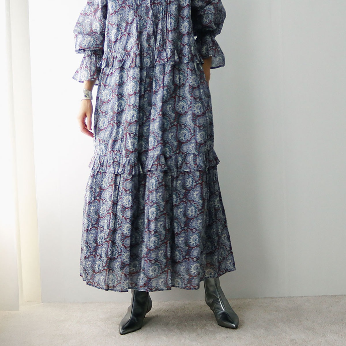 ne Quittez pas ヌキテパ ワンピース Cotton Organza Paisley Dance Frill Dress 010452WG3 レディース ペイズリー フリル ロング丈 ドレ ne Quittez pas ヌキテパ ワンピース Cotton Organza Paisley Dance Frill Dress 010452WG3 レディース ペイズリー フリル ロング丈 ドレ