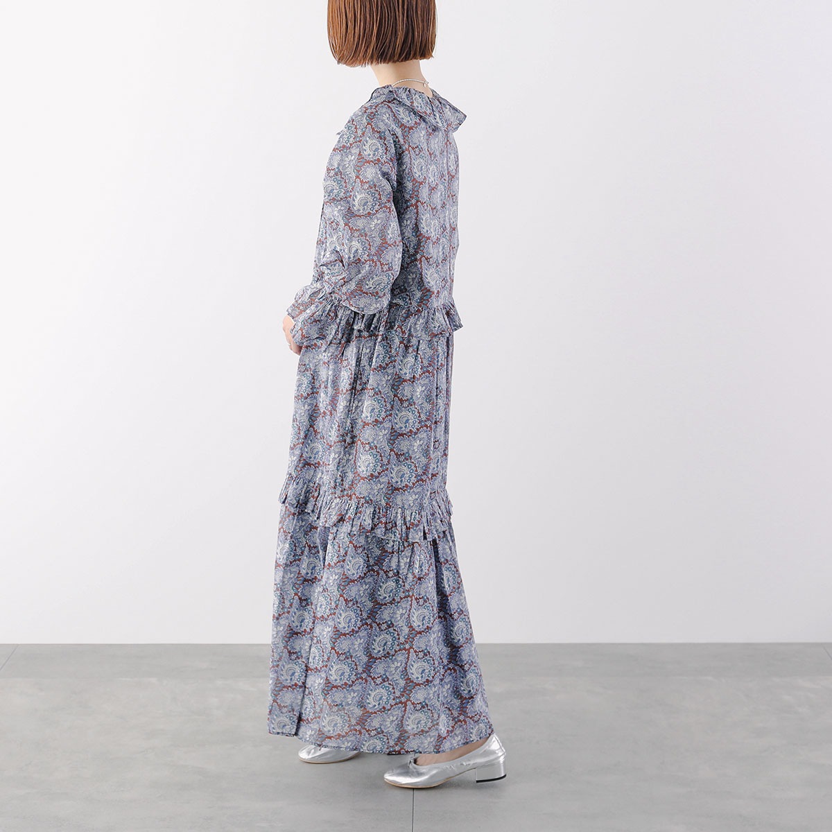 ne Quittez pas ヌキテパ ワンピース Cotton Organza Paisley Dance Frill Dress 010452WG3 レディース ペイズリー フリル ロング丈 ドレ ne Quittez pas ヌキテパ ワンピース Cotton Organza Paisley Dance Frill Dress 010452WG3 レディース ペイズリー フリル ロング丈 ドレ