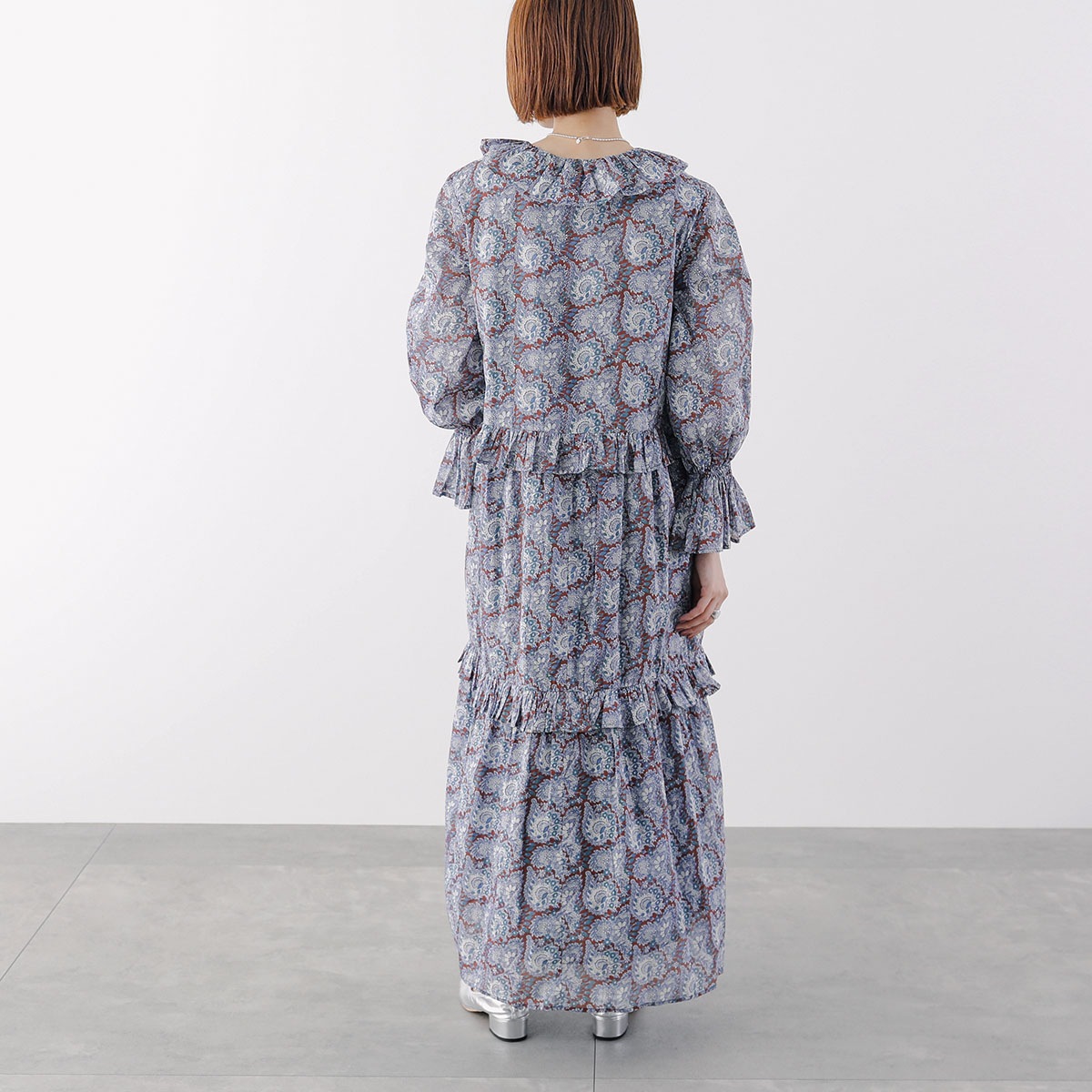 ne Quittez pas ヌキテパ ワンピース Cotton Organza Paisley Dance Frill Dress 010452WG3 レディース ペイズリー フリル ロング丈 ドレ ne Quittez pas ヌキテパ ワンピース Cotton Organza Paisley Dance Frill Dress 010452WG3 レディース ペイズリー フリル ロング丈 ドレ