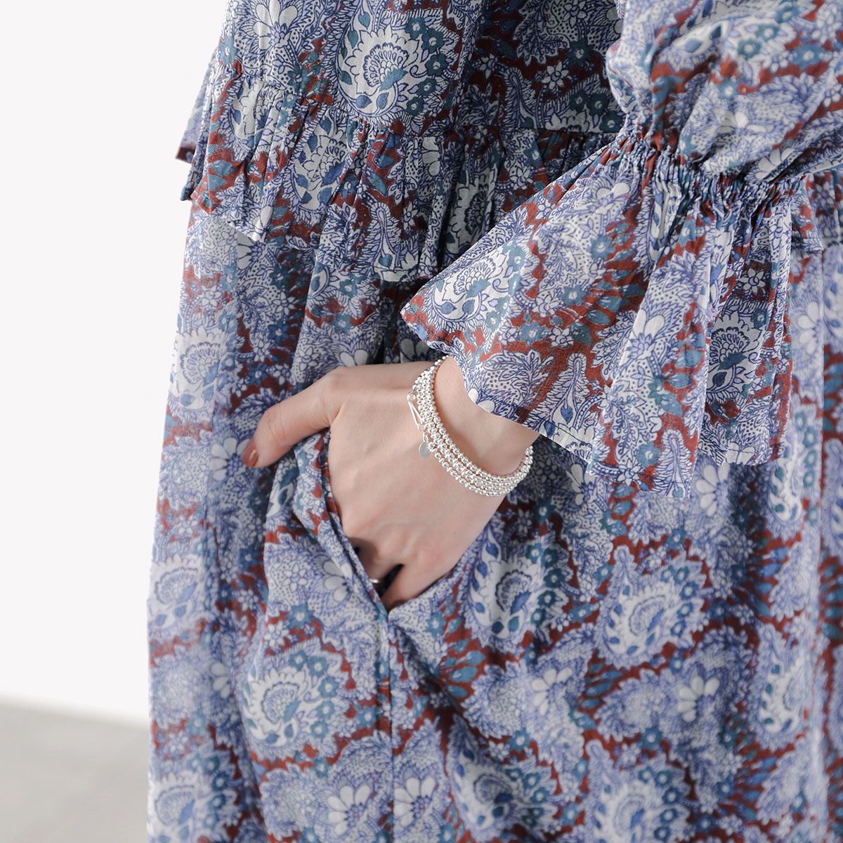 ne Quittez pas ヌキテパ ワンピース Cotton Organza Paisley Dance Frill Dress 010452WG3 レディース ペイズリー フリル ロング丈 ドレ ne Quittez pas ヌキテパ ワンピース Cotton Organza Paisley Dance Frill Dress 010452WG3 レディース ペイズリー フリル ロング丈 ドレ