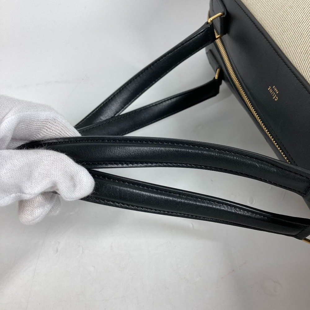 ショルダーバッグ スモール リング カバン 肩掛け トートバッグ レザー/キャンバス アイボリー系