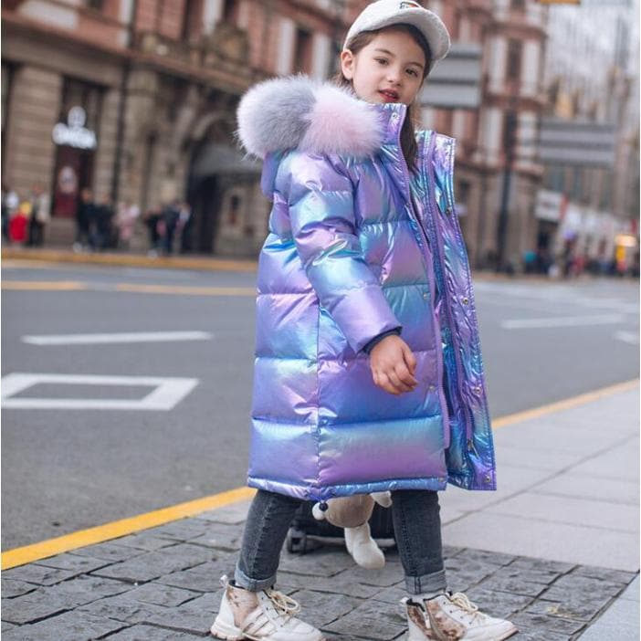 【急速出荷】超人気 ダウンコート 子供服 女の子 ダウンジャケット キッズ　 ラクーンファー ダウンコート フード付き 通学 キッズ服 防寒 秋冬 ジュニア アウター