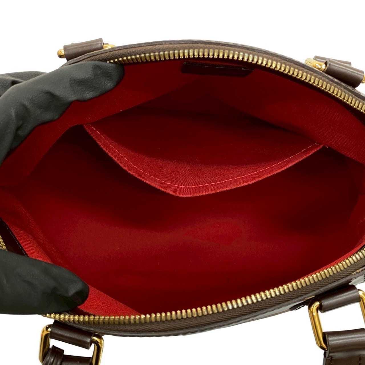 ヴェローナ PM ダミエハンドバッグ レザー PVC ブラウン 23277 ヴェローナ PM ダミエハンドバッグ レザー PVC ブラウン 23277