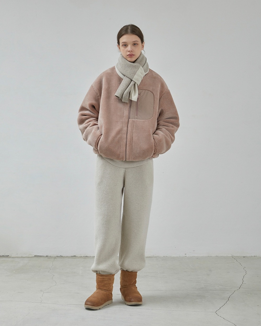 /クーポン進呈/ペアルック/ユニセックス/Staple Fleece Zip-Up フリース ジャケット/3色/モッズ/ジャケット/アウター/パーカー/韓国ファッション