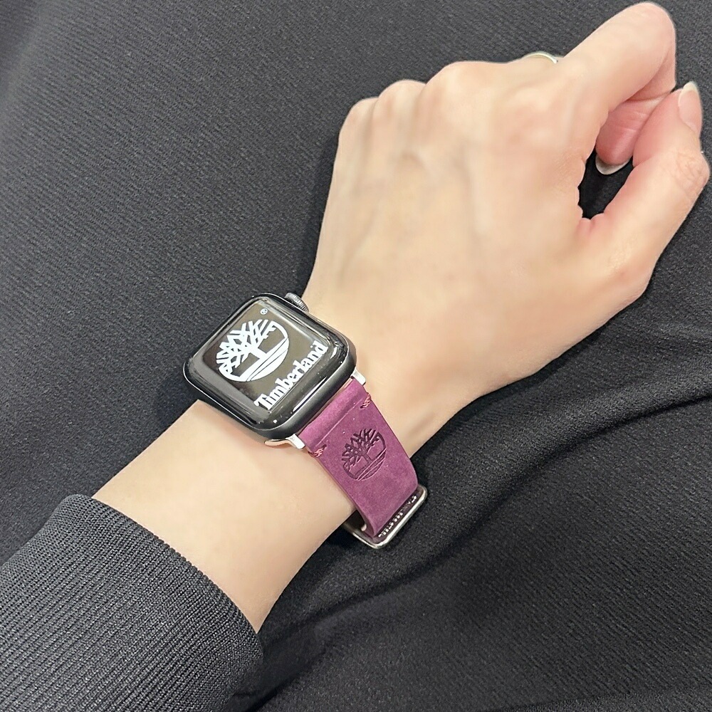 正規品 ティンバーランド Apple Watch ベルト 交換用 本革 レザー パープル アップルウォッチ バンド レディース ユニセックス 38mm 40mm 41mm シリーズ Series10 正規品 ティンバーランド Apple Watch ベルト 交換用 本革 レザー パープル アップルウォッチ バンド レディース ユニセックス 38mm 40mm 41mm シリーズ Series10