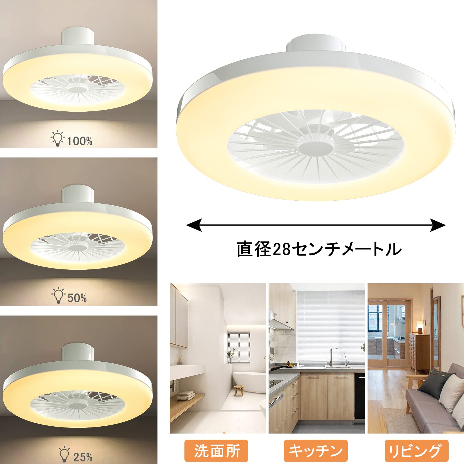 Depuley 小型シーリングファンライトLEDミニライト軽量ファンライト 小型照明 引掛シーリングモデル 昼白光 調光3段階最大1000LM 風量3段階 天井ファン Ra85洗面所 脱衣所 キッチン mdprevattcaulkingandwaterproofing.com