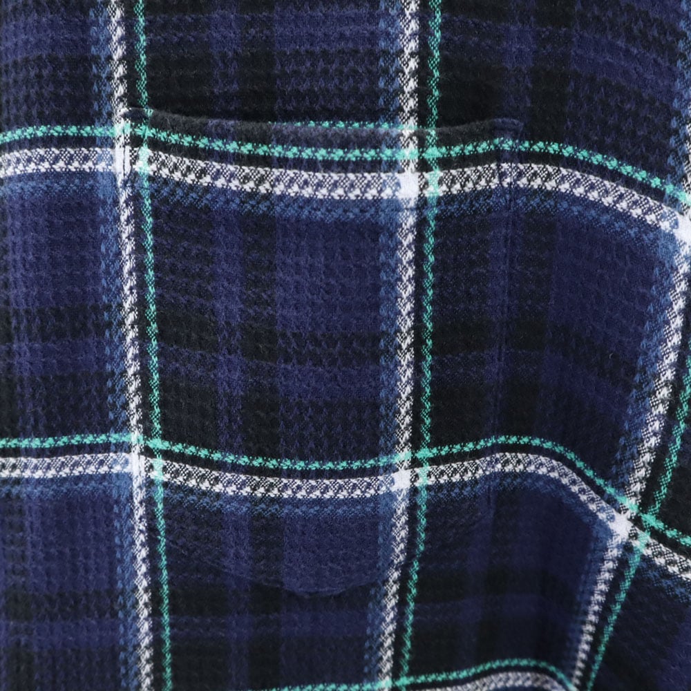 ネーム 日本製 長袖 チェックシャツ 1 ネイビー Name. メンズ