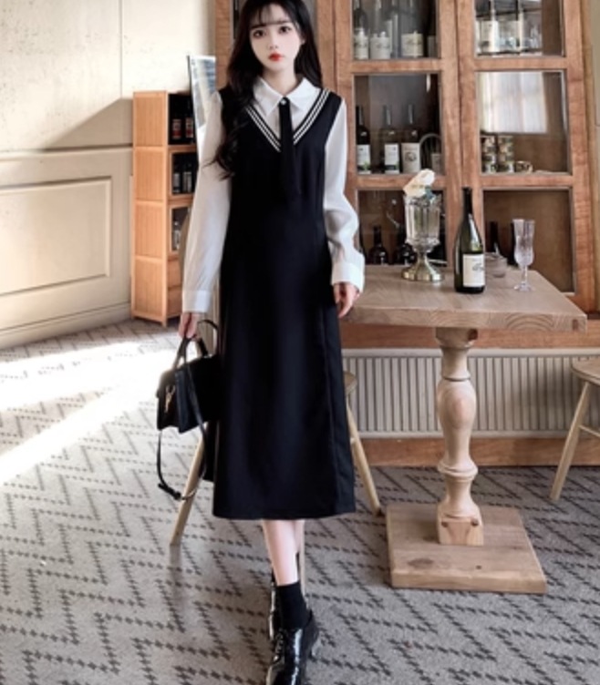 ワンピース デート フレアワンピース ミモレ ミモレ丈 袖あり 長袖 かわいい 大人可愛い きれいめ シンプル カジュアル 大人 上品 おしゃれ お洒落 主役級 存在感 春 秋 10代 20代 30代