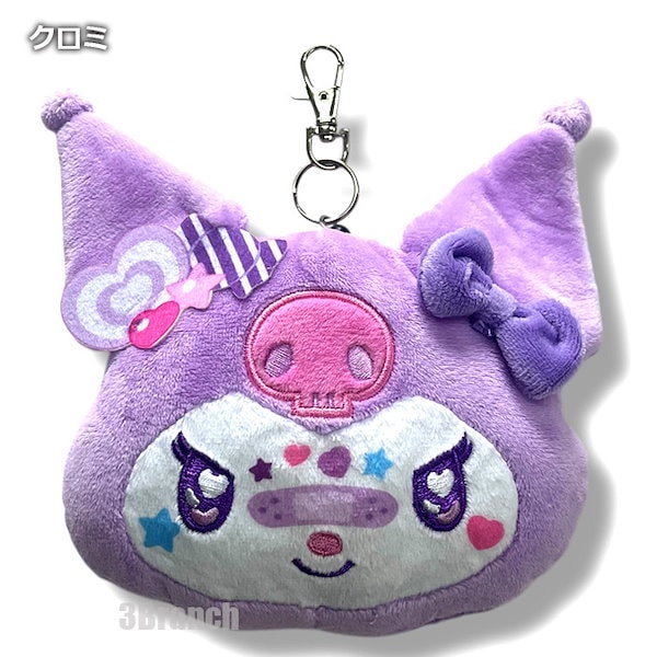 Qoo10] サンリオ フェイス リール付き パスケース デコラ
