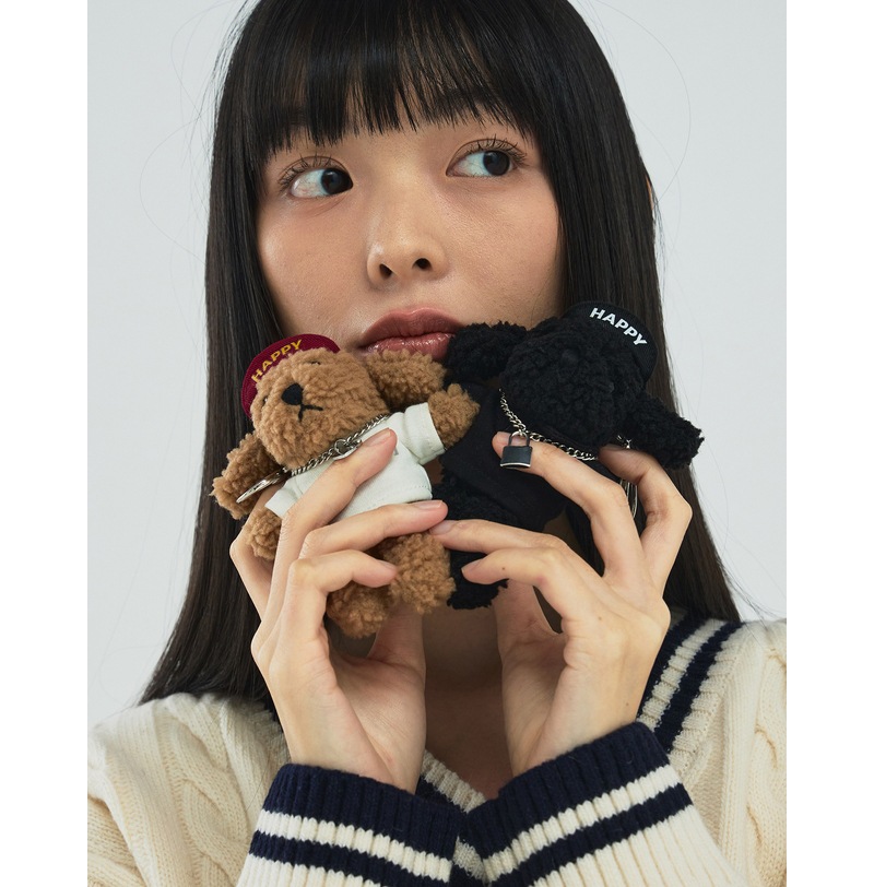 [IVE リズ,アンユジン着用]Bling Puppy Dog Keyring
