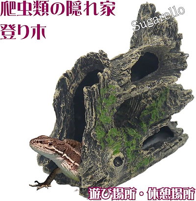 Qoo10] 爬虫類 隠れ家 登り木 遊び場 流木 水 : 熱帯魚