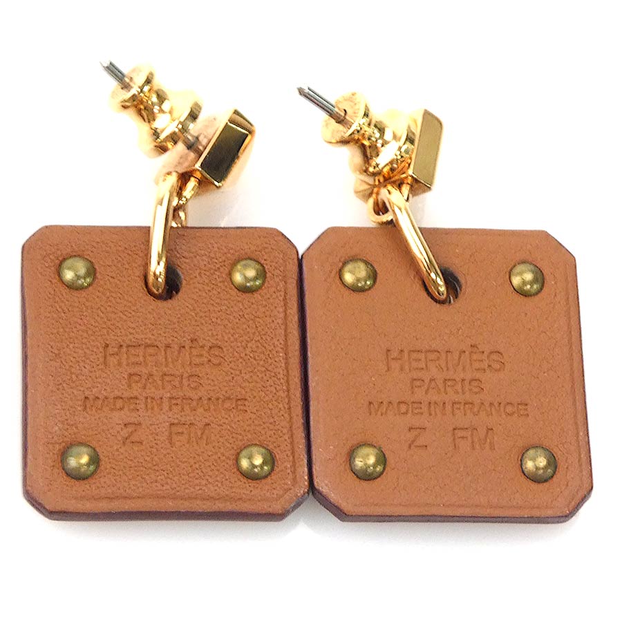 エルメス HERMES ピアス アス ドゥ クール メタル/スイフト ピンクゴールド/ブラウン レディース e60607g エルメス HERMES ピアス アス ドゥ クール メタル/スイフト ピンクゴールド/ブラウン レディース e60607g