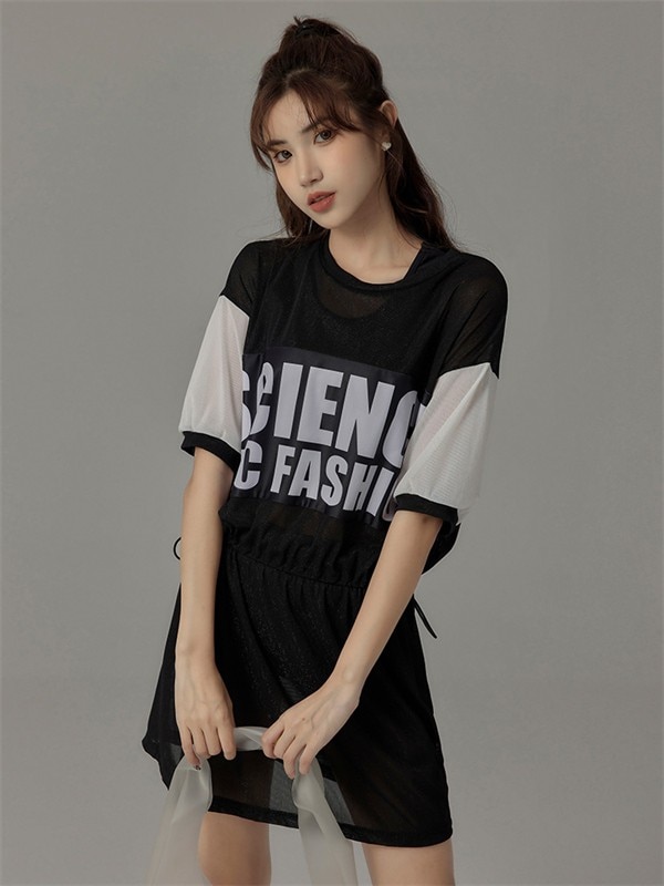 水着 タンキニ レディース 体型カバー 中学生 高校生 3点セット ワンピース ラッシュガード ママ水着 セパレート 10代 スポーティー 韓国 小胸 二の腕カバー 露出控えめ プール 女の子 20代