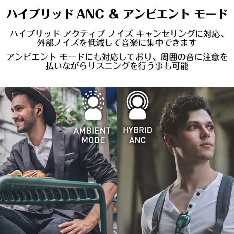 クリエイティブメディア　完全ワイヤレスイヤホン AURVANA ACE ［ワイヤレス(左右分離) /Bluetooth /ノイズキャンセリング対応］ ブラック＆カッパー　HS-AVACE-BKA