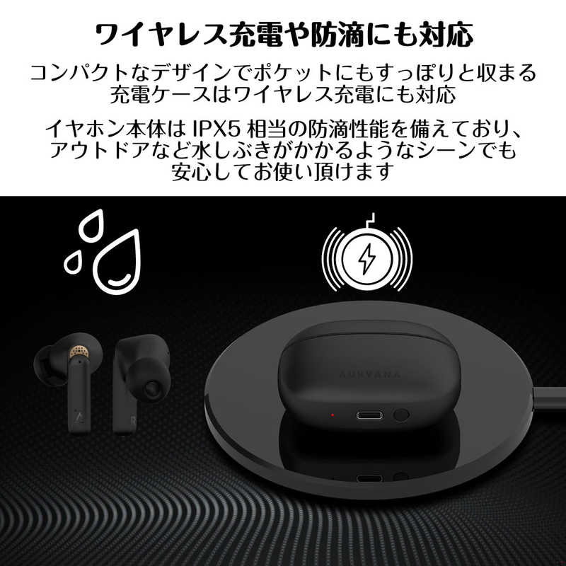 クリエイティブメディア　完全ワイヤレスイヤホン AURVANA ACE ［ワイヤレス(左右分離) /Bluetooth /ノイズキャンセリング対応］ ブラック＆カッパー　HS-AVACE-BKA