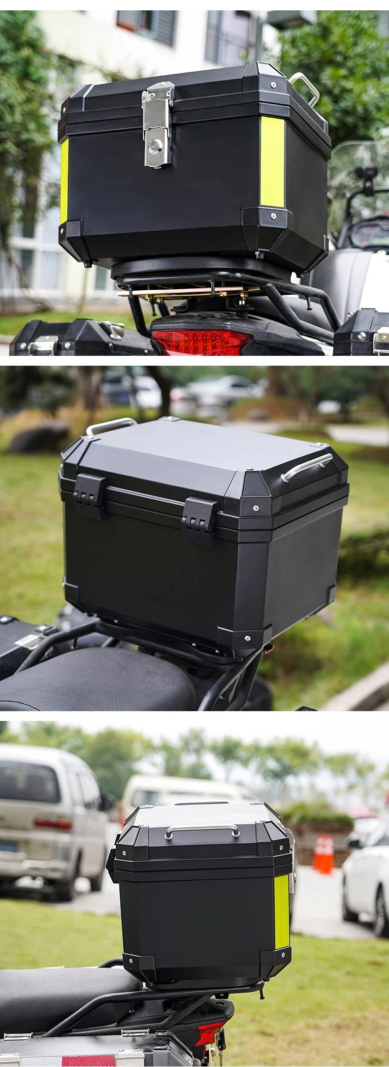 バイク リアボックス バイクボックス 大容量 45L バイクキャリー 反射テープ ヘルメット 盗難防止ロック トップケース1325 バイク リアボックス バイクボックス 大容量 45L バイクキャリー 反射テープ ヘルメット 盗難防止ロック トップケース1325
