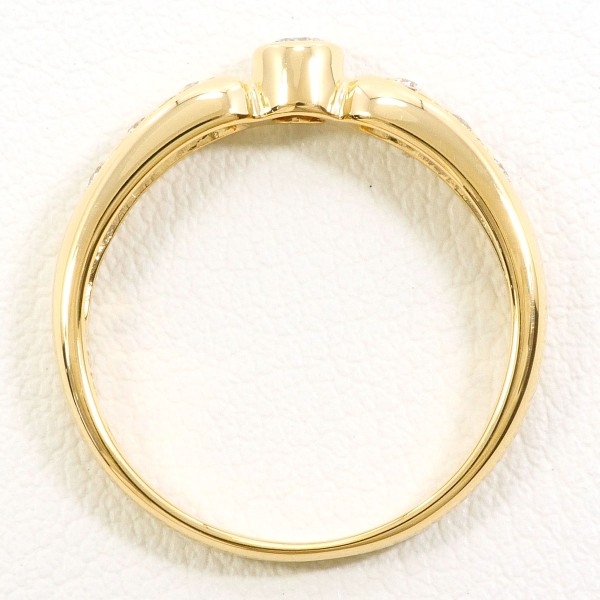 K18 18金 YG リング 11号 ダイヤ 0.18 中古 K18 18金 YG リング 11号 ダイヤ 0.18 中古