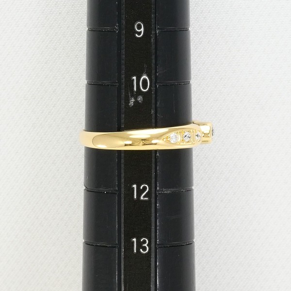 K18 18金 YG リング 11号 ダイヤ 0.18 中古 K18 18金 YG リング 11号 ダイヤ 0.18 中古
