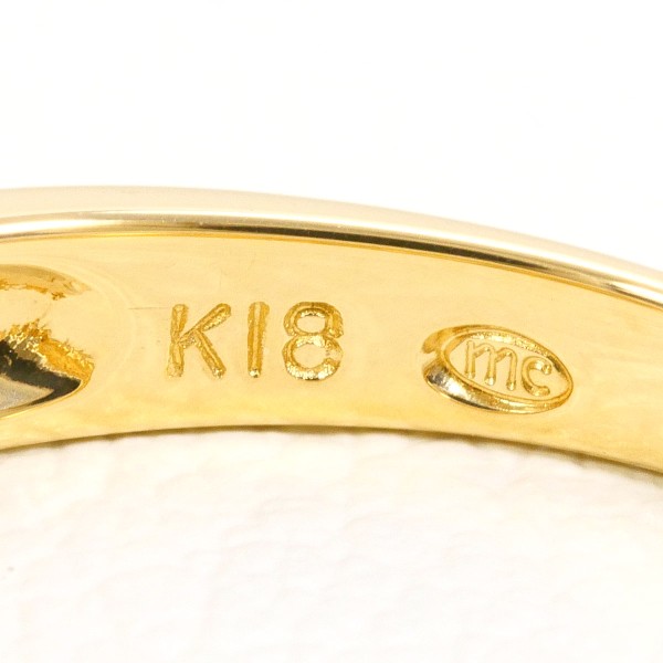 K18 18金 YG リング 11号 ダイヤ 0.18 中古 K18 18金 YG リング 11号 ダイヤ 0.18 中古