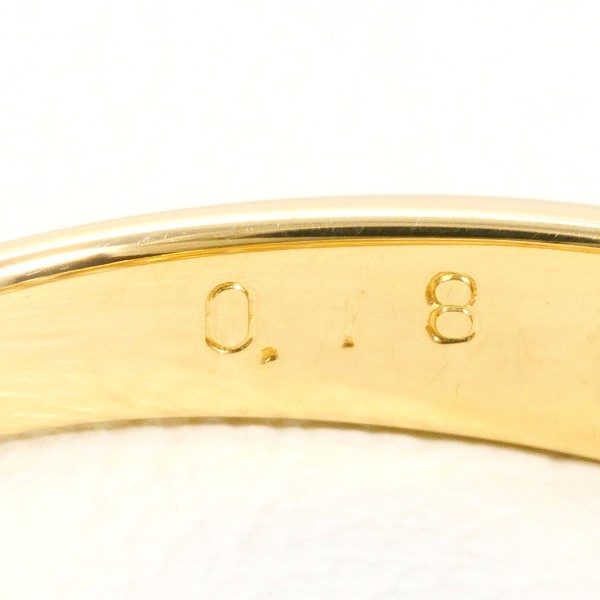 K18 18金 YG リング 11号 ダイヤ 0.18 中古 K18 18金 YG リング 11号 ダイヤ 0.18 中古