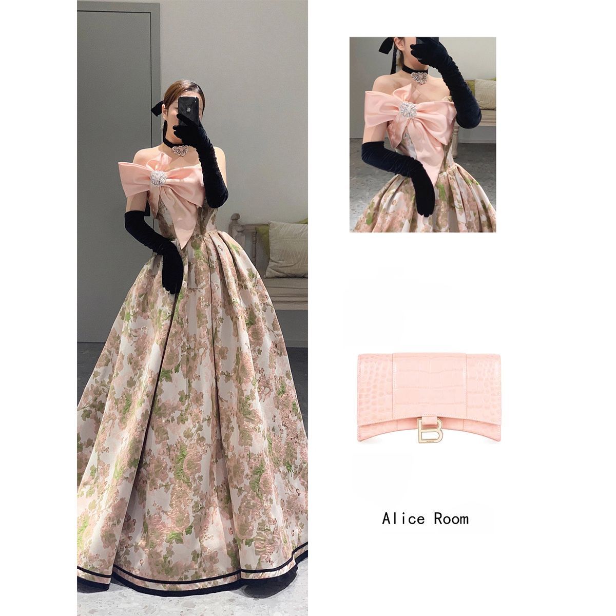 ヘップバーンのタキシードのスタイルは逃げる王女の婚約ドレスの宴会で公演服を司会します