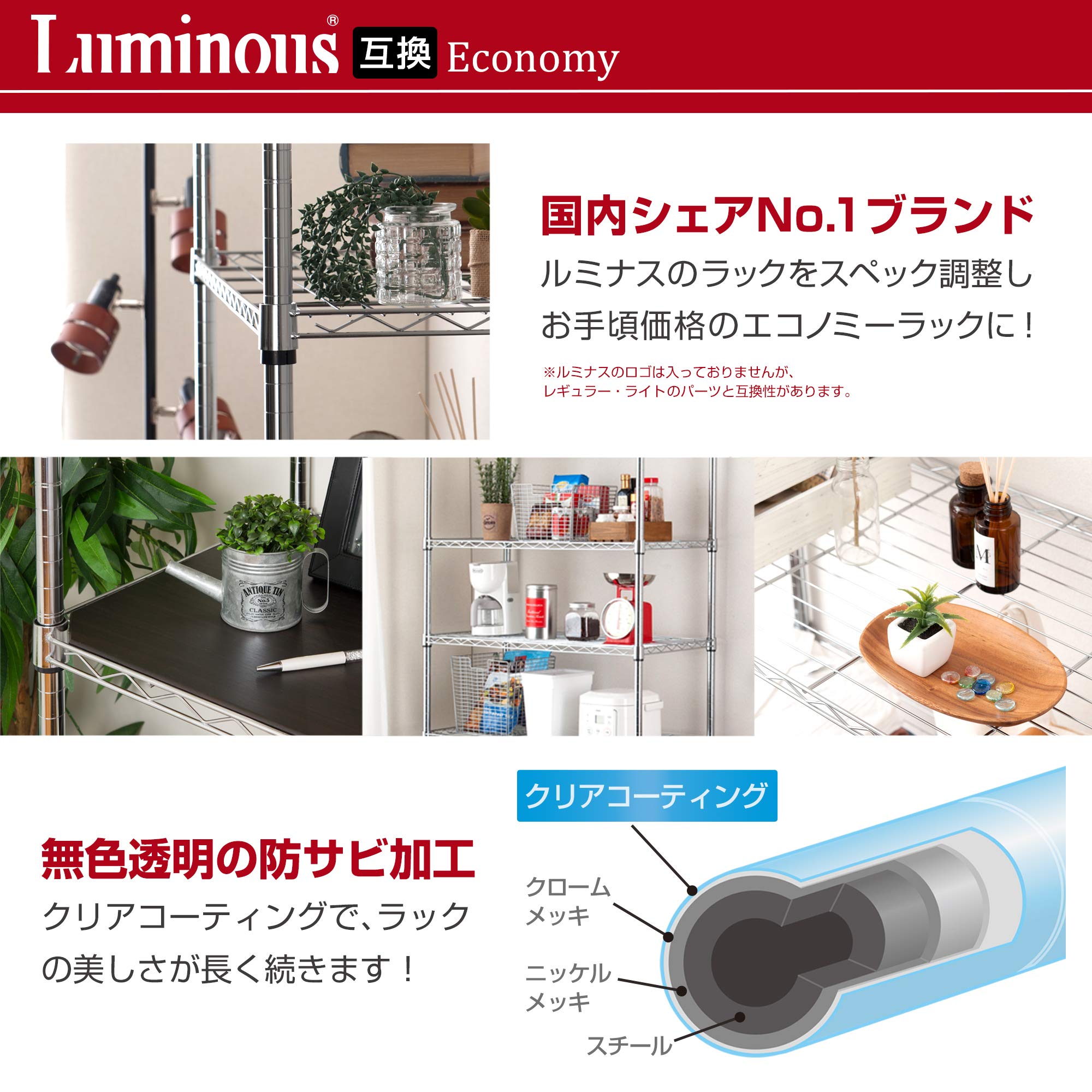 ドウシシャ ルミナス互換 メタルルミナスラック 幅90 3段 ワードローブ ハンガーラック 幅90×奥行46×高さ179.5cm 全体耐荷重240kg 頑丈 キャスター付き 防錆加工 ポール径25mm ドウシシャ ルミナス互換 メタルルミナスラック 幅90 3段 ワードローブ ハンガーラック 幅90×奥行46×高さ179.5cm 全体耐荷重240kg 頑丈 キャスター付き 防錆加工 ポール径25mm